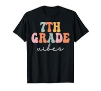 7e année Vibes Retro Groovy Women : Retour à l'école T-Shirt