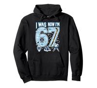 7e Anniversaire I Was 6 Now I'm 7 Six Seven 67 Ice Hockey Sweat à Capuche