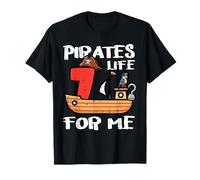 7e Anniversaire Pirates Life for Me 7 Years Old Bday Boys Kids T-Shirt