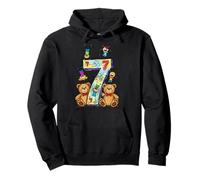 7e Anniversaire Rainbow Bear 67 Six et Seven Meme Number Sweat à Capuche