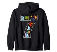 7ème Anniversaire 7 Ans Dragon Garçons Filles Fantasy Sweat à Capuche