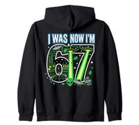 7ème Anniversaire I Was 6 Now I'm 7 Six Seven 67 Space Alien UFO Sweat à Capuche