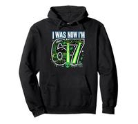 7ème Anniversaire I Was 6 Now I'm 7 Six Seven 67 Space Alien UFO Sweat à Capuche