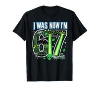 7ème Anniversaire I Was 6 Now I'm 7 Six Seven 67 Space Alien UFO T-Shirt