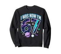 7ème Anniversaire I Was 6 Now I'm 7 Six Seven 67 Space Sweatshirt