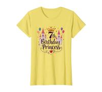 7ème Anniversaire Princess: Royal Castle Celebration T-Shirt, Femme, Citron, XXL