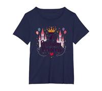 7ème Anniversaire Princess: Royal Castle Celebration T-Shirt, Femme Grandes Tailles, Bleu Marine, 3X