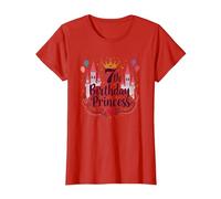 7ème Anniversaire Princess: Royal Castle Celebration T-Shirt, Femme, Rouge, S