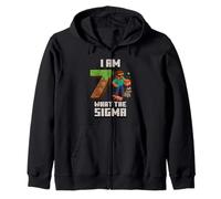7ème Anniversaire What The Sigma Pixel 7 Bday Gamer Garçons Enfants Sweat à Capuche