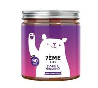 7eme Ciel - Gummies Maca - Énergie et Vitalité - Avec Ginseng, Tribulus Terrestris, Zinc et Biotine Sélénium - 90 unités (3 mois) - Végan, Sans Sucre Ajouté - Bears with Benefits