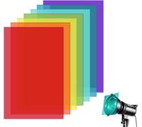 7er-Pack Colour Film,Colour Filter,Colour Correction for Photo Studio,LED Strobe Lighting (Transparent)