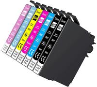 7er-Pack T0807 Multipack Cartouche d'encre Compatible pour Epson 80XL Epson T0801 T0802 T0803 T0804 T0805 T0806 pour Stylus Photo R265 R360 R285 P50 Stylus PX700W PX710W PX800FW PX810 PX650