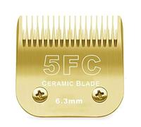 7FC/5FC/4FC/#10/#30/#40 Ensemble De Lames Amovibles En Céramique Pro for Tondeuse for Chien, Compatible Avec Andis, A5, Compatible Avec Les Tondeuses Wahl, Série KM10(5FC(6.3mm))