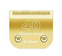 7FC/5FC/4FC/#10/#30/#40 Ensemble De Lames Amovibles En Céramique Pro for Tondeuse for Chien, Compatible Avec Andis, A5, Compatible Avec Les Tondeuses Wahl, Série KM10(40(0.25mm))