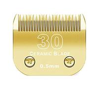 7FC/5FC/4FC/#10/#30/#40 Ensemble De Lames Amovibles En Céramique Pro for Tondeuse for Chien, Compatible Avec Andis, A5, Compatible Avec Les Tondeuses Wahl, Série KM10(30(0.5mm))
