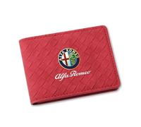7ffeiLL Porte-Cartes de Crédit pour Alfa Romeo Giulia Stelvio, Porte-Cartes de Crédit, Portefeuille, Pochette pour Permis de Conduire,Red