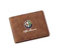 7ffeiLL Porte-Cartes de Crédit pour Alfa Romeo Giulia Stelvio, Porte-Cartes de Crédit, Portefeuille, Pochette pour Permis de Conduire,Brown