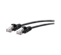 C2G Câble de raccordement Ethernet fin Cat6a non blindé (UTP) avec protection anti-accrochage de 2,1 m - Noir
