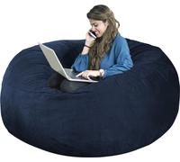 (7ft, bleu marine)Bean Bag Chair CoverCoussin de chaise, pouf multifonctionnel(housse uniquement, pas de rembourrage)