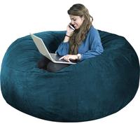 (7ft, bleu vert)Bean Bag Chair CoverCoussin de chaise, pouf multifonctionnel(housse uniquement, pas de rembourrage)