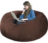(7ft, Braun)Bean Bag Chair CoverCoussin de chaise, pouf multifonctionnel(housse uniquement, pas de rembourrage)