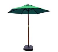 7ft Patio Umbrella Outdoor Garden Table Umbrella Yard Camping Pool Umbrella with Solid Wood Bracketine Red