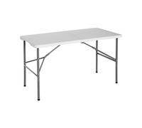 7H SEVEN HOUSE - Table Pliante Portable pour Camping 122 cm, résine, Utilisation intérieure et extérieure, Jardin, terrasse, événements et célébrations, Traiteur, Design Valise, poignée de Transport
