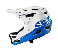 7iDP Project 23 Casque de VTT intégral en ABS, blanc/bleu, taille L