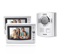 7in Wired Video Door Phone Kit - Night Vision, 2 Way Intercom Video Doorbell System for Apartment, Villa, Easy Installation, Crystal Clear TFT Screen