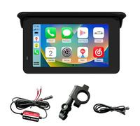 7JI Carplay/Android Auto Écran tactile IPS pour moto IP65 Étanche 5" Écran tactile Android / iOS Auto Carplay Moniteur portable Siri/Google Assistant pour moto GPS Navigation pour Bluetooth