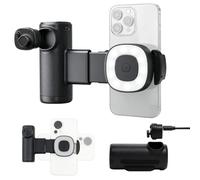 7JI Poignée pour smartphone avec lumière éclaircissante, poignée de | Télécommande Bluetooth 3 températures de couleur, poignée 750 mA avec sabot flash, téléphone portable rotatif