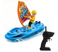 7JI RC Bateau Voilier télécommandé,Jouet Aquatique pour Piscines et Lacs