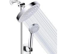 7JI Systèmes de douche, Systèmes de douche sans robinet, Systèmes de douche encastrés,Douchette à main avec 3 modes d'eau, Tuyau en acier inoxydable, Têtes de douche et douches à main ABS, chromées