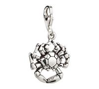 7K Pendentif Signe du Zodiaque Cancer en Argent Sterling 925