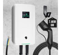 7kw Ev Chargeur Monophasé Type 2 32a Station De Charge Eu Standard Wallbox Iec 62196-2 Avec Câble D'alimentation Pour Boîte De Distribution Boîte Rapide 6,1 M