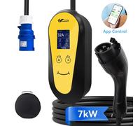 7kw Ev Chargeur Portable Type2 Gb/T 32a 1 Phase Evse Wallbox Charge Pour Véhicule Électrique Avec Contrôle Sans Fil App Type1