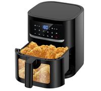 7L Air Fryer Fenetre Visible | Friteuse Sans Huile Eingebaute Beleuchtung, 9-en-1 Programmes Friteuse Air Fryer Commande Tactile Température max 200℃, Friteuse à Air XL 1800W Cuisiner Moins D'huile