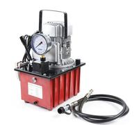 7L Pompe électrique hydraulique Vanne manuelle Groupe hydraulique Vérin Hydrafore Pompe Vanne manuelle simple effet 1400U/min pour appareils hydrauliques 10000PSI 110V 750W