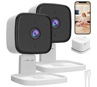 7Links 2 mini caméras connectées IP 2K IPC-240 avec vision nocturne et support 360°