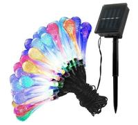 7m 50 LED Guirlande Lumineuse Solaire Goutte D'Eau, 8 Modes Extérieur Imperméable, Convient Pour Garden Party Noël Etc.(Couleur)