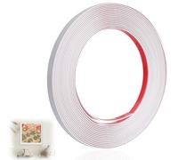 7M Moulure Adhesive Blanc Baguette de Finition PVC (1cm Large) | Moulure Décorative Adhesive pour Cadres de Miroir, Chant, Murs Meuble, Placard