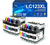 7Magic LC-123 Cartouche d'encre Compatibles pour Brother LC123XL LC 123 pour Brother MFC-J6720DW MFC-J6920DW MFC-J4410DW MFC-J4510DW MFC-J4610DW DCP-J132W DCP-J152W DCP-J4110DW (Paquet de 10)