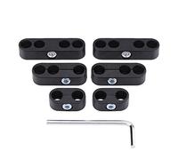 7mm 8mm séparateurs de fil diviseurs métiers adaptateur de montage pour ligne de frein et ligne de gaz séparateur de fil de moteur diviseur(Noir SI-A0731)+cable bougie+cable bougie cable bougie cable