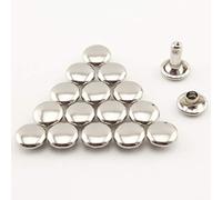 7mm en laiton massif double rivets plats, rivets à main rivets à pics rivets en cuir pour la fabrication de sacs, vêtements, chaussures. nickel AB12