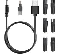 7PCS 5V USB Chargeur de Rasoir Câble Universel,Câble Universel pour Tondeuse à Cheveux - Connecteur,Charging Line de Rasoir pour Différentes Marques de Rasoir Électrique,Purificateurs,Table Lampes