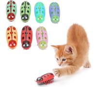 7pcs animal de compagnie mini mignon Ladybug forme électrique drôle jouet joue interactif avec batterie pour chat