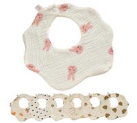 7pcs Baby Bibs Absorbants & Rapide Dry Mignon Baby Babs pour baver et dentition avec des clichés réglables Unisexe pour la bave et la dentition