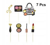 7pcs Cake Toppers Rouges A Levres Créatifs