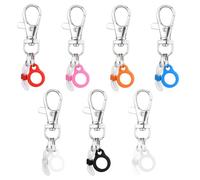 7pcs Clip Porte-Stylo pour Badge, Clip pour Stylo avec Fermoir Mousqueton 7 Couleurs Clips pour Bobine de Badge Porte-Stylo pour Badge Porte-Stylo en Silicone pour Surligneur Crayon