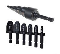 7pcs Copper Pipe Expander Set Hex Shank Drill Bits | 7-piece set, hex shank design, fits electric drills, quick expansion, smooth finish